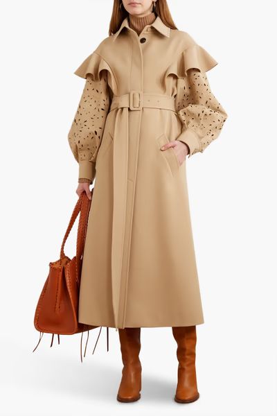 New Arrival Designer Clothing | Just In | THE OUTNET Chloe Clothing, Trench Coat Dress, Masculine Style, Wool Trench Coat, Belted Trench Coat, Luxury Women Fashion, Trench Coat Black, Belted Coat, Coat Design