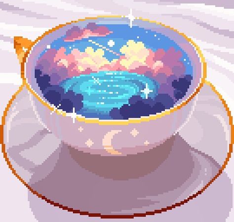 a sunset tea cup ✨💫⛅️☁️ tried to play around a lil w this one #pixelart #pixel #artist #artistsoninstagram #artwork #artoftheday… The Earth, Tea Cup, Pixel Art, To Play, Tea, On Instagram, Instagram, Art