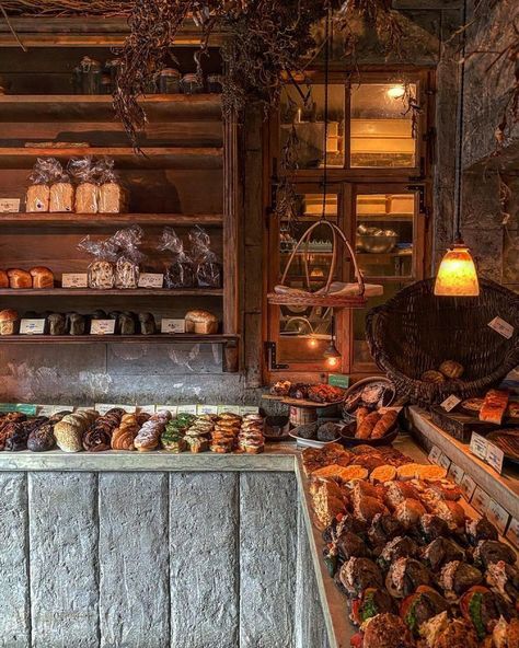 Old Bakery Interior, Witchy Bakery Aesthetic, Bakery Shop Interior, Kelly Wearstler Interiors, German Bakery, Rustic Bakery, Friends Cafe, Vintage Bakery, Bakery Interior