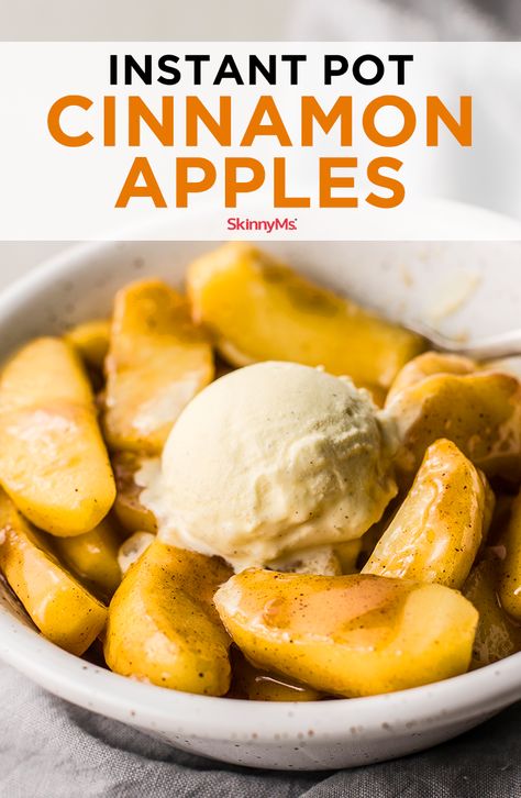 Is it a dessert? A snack? Or maybe you could enjoy these Instant Pot Cinnamon Apples for breakfast? You decide! They’re delicious eaten on their own as a pick-me-up between meals. #cinnamonapples #instantpotrecipes Apples In Instant Pot, Apples For Breakfast, Cinnamon Apples Recipe, Apple Cinnamon Recipes, Healthy Instant Pot, Healthy Instant Pot Recipes, Cooked Apples, Easy Instant Pot Recipes, Instant Pot Dinner Recipes