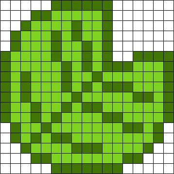 Pixel Lily Pad, Lilypad Pixel Art, Lily Pad Pixel Art, Seed Bead Frog Pattern, Perler Bead Leaf, Perler Frog, Frog Perler Bead Pattern, Frog Kandi, Frog Perler Beads