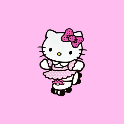 Pink Roller Skates Aesthetic, Hello Kitty Running, Hip Wallpaper, Pink Roller Skates, Hello Kitty Room Decor, Hello Kitty Imagenes, Hello Kitty Birthday Party, Hello Kitty Rooms, Hello Kitty Images