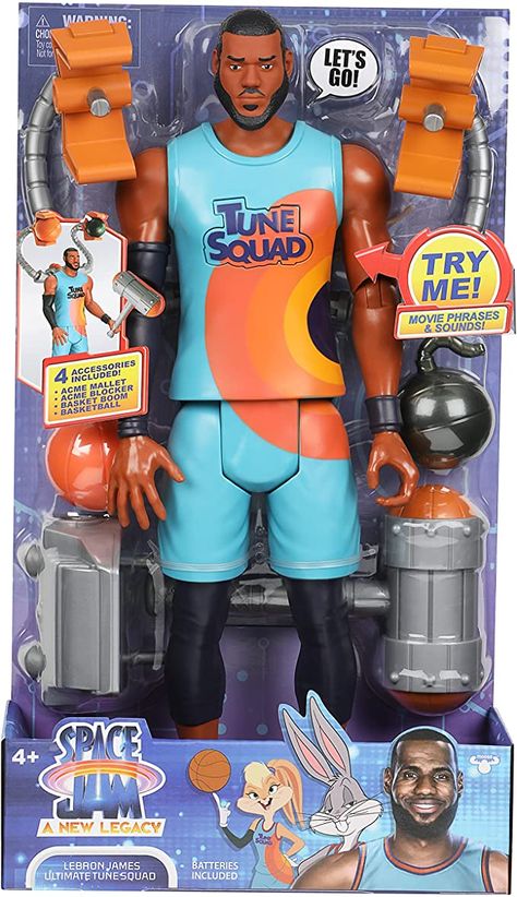 Amazon.com: SPACE JAM: A New Legacy - Lebron James Ultimate Tune Squad 12" Action Figure : Toys & Games Lebron James Finals, Zoo Toys, Space Jam A New Legacy, Best Christmas Toys, Batman Toys, Tune Squad, Moose Toys, Character Pictures, Toy House