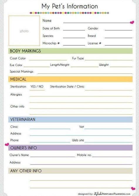 Pet Information Sheet, Dog Daycare Business, Pet Care Printables, Pet Grooming Business, Pet Information, Kat Diy, Pet Sitting Business, Dog Walking Business, Dog Grooming Shop