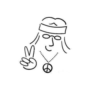 Hippie Art ☮️ Simple Peace Sign Tattoo, Peace Sign Coloring Pages, Flower Peace Sign Tattoo, Peace Sign With Vines Tattoo, Hippie Symbols, Trippy Peace Sign Tattoo, Hippie Drawing, Peace Love Happiness, Hippie Art