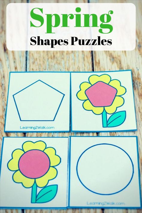 These spring shapes matching puzzles are just one of the many activities that are great for helping your kindergarten kids recognize the different shapes around them. Definitely, a fun hands-on way to learn that's perfect for your center. Preschool Theme Activities, Teaching Preschoolers, Shapes Matching, Free Math Printables, Pencil Grasp, Free Printable Math Worksheets, Fine Motor Activities For Kids, Free Preschool Printables, Math Games For Kids