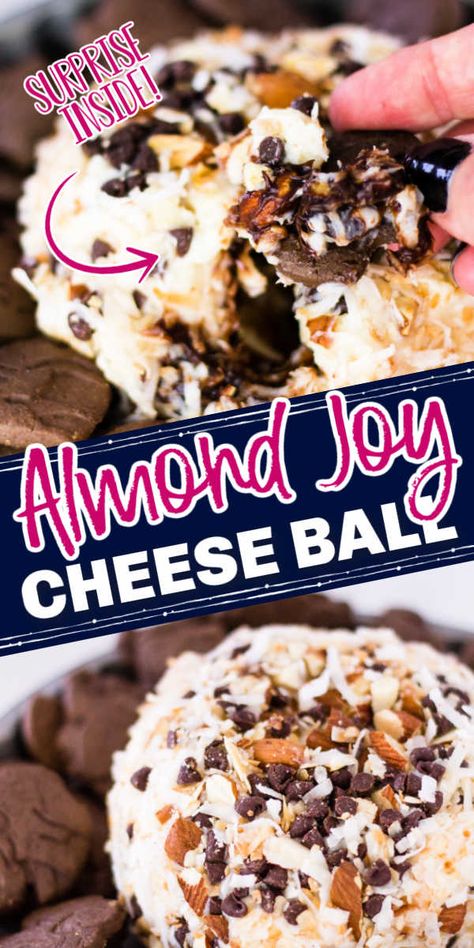 Cookies And Cream Cheese Ball, Sweet Appetizers For Party Desserts, Candy Cheese Ball, Sweet And Savory Cheese Ball, Dessert Cream Cheese Ball, Desert Cheeseball Recipes, Dessert Cheese Balls, Sweet Cheese Ball Recipes, Cheeseball Charcuterie Board