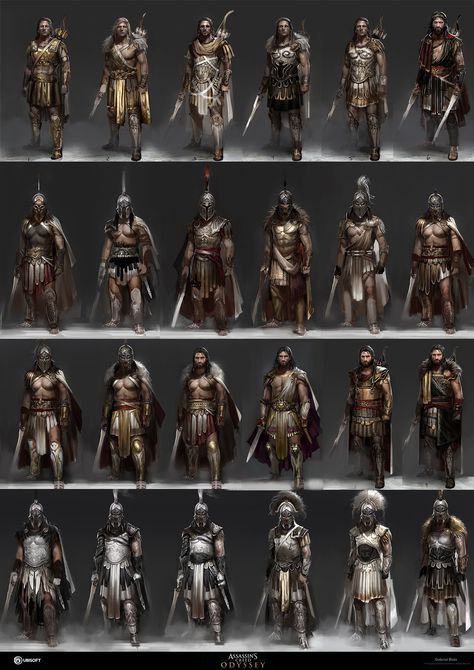 ArtStation - Deimos, Gabriel Blain Roman Armor, Assassins Creed Artwork, Symbole Viking, Armor Drawing, Assassin's Creed Odyssey, Assassins Creed Art, Greek Warrior, Medieval Knights, Assassins Creed Odyssey