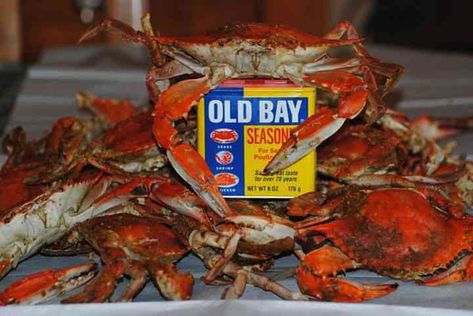 Old Bay Seasoning - Great on Seafood and Great on Everything Else - Thrillist Blue Claw Crab, Bae Funny, Steamed Crabs, Maryland Blue Crab, Maryland Crabs, Shellfish Recipes, Crab Recipes, Old Bay, Food History