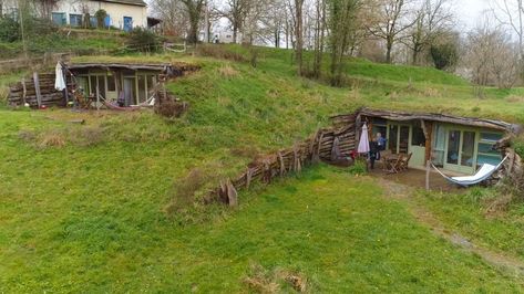 Underground Living, Acacia Tree, Underground Homes, Glass Facades, Wood Beams, Cozy Space, Family Farm, Twins, Building A House