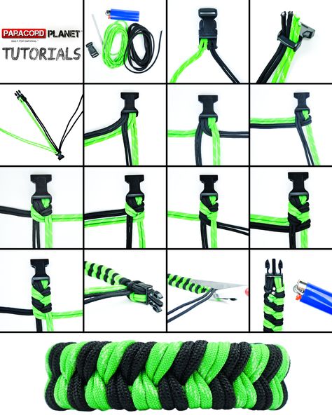 #ParacordChallenge---Level of Difficulty: Easy!! This week's paracord tutorial is for the "Double Fishtail Weave." Grab some cord, and give it a shot yourself. You will love the way this turns out. Happy Cording. #paracord #tutorial #paracordial #tying #knotting #crafting #diy #design #howto #craft #pictorial Fishtail Tutorial, Paracord Bracelet Instructions, Paracord Weaves, Fishtail Bracelet, Paracord Projects Diy, Paracord Bracelet Patterns, Paracord Bracelet Tutorial, Paracord Braids, Paracord Bracelet Diy