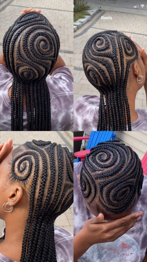 Brazilian Wool Hairstyles Twist, Brazilian Wool Hairstyles Braids, Knotless Braids With Color, Wool Hairstyles, Brazilian Wool Hairstyles, Faux Locs Goddess, Juliana Nalu, Cornrows With Beads, Hair Braid Patterns