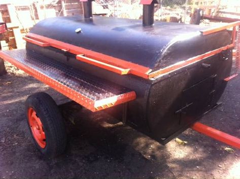 Trailer Grill, Pig Cooker, Custom Bbq Grills, Bbq Trailer, Pig Roaster, Custom Smokers, Pig Pickin, Diy Smoker, Bbq Grill Design