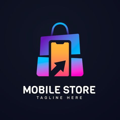 Mobile store logo design | Premium Vector #Freepik #vector #mobile-logo #personal-logo #logo #gradient-logo Mobile Store Logo, Mobile Logo, Mobile Store, Logo Psd, Mobile Shop, Technology Icon, Card Banner, Poster Invitation, Presentation Template Free