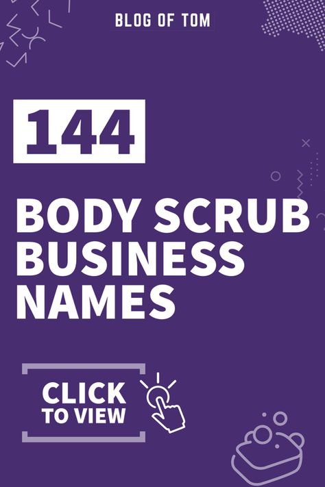 Body Scrub Business Name Ideas Body Sculpting Business Names, Body Scrub Business Names, Body Butter Business Names, Body Scrub Business, Own Body Scrub, Scrub Business, Cute Business Names, Scented Body Oils, Best Body Scrub