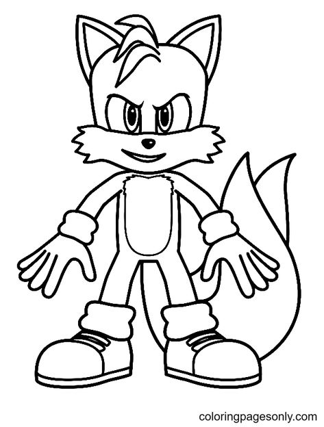 Tails Coloring Pages, Tails The Fox Sonic, Tails Drawing, Tails From Sonic, Sonic Png, Sonic Coloring Pages, Sonic Coloring, Palette Playground, Sonic Y Tails