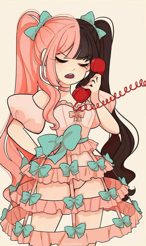 Melanie Martinez, Digital Artist, Deviantart, Red, Hair, Anime, Pink