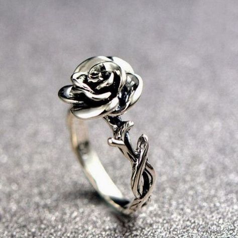 Roses Meaning, Ring Reference, Rings 2022, Flower Outfit, Mauraders Era, Sleep More, The Crown Jewels, Faceted Ring, Sterling Silver Promise Rings