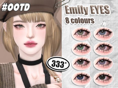 The Sims Resource - 333-Emily eyes Sims 4 Poyopoyo Eyes, Sims Custom Content Eyes, Ts4 Cc Eye Contacts, Sims 4 Cc Female Eye Shape, Custom Content Sims 4 Eyes, Sims 4 Cc Face Eyes, Hetrochormia Eyes Sims 4 Cc, The Sims Resource Body Preset, Eye Colors Sims 4