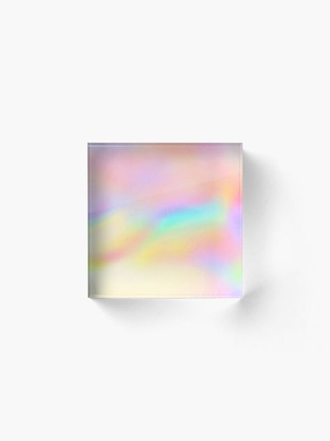 "Iridescent Aesthetic Color" Acrylic Block by Yanwun | Redbubble Iridescent Office Decor, Iridescence Aesthetic, Irridecent Design, Irredescent Aesthetic, Iridescent Illustration, Dark Iridescent Aesthetic, Iredesant Aesthetic, Iridescent Color Palette, Iridescent Branding