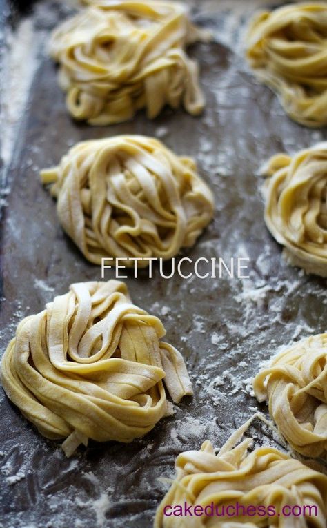 Homemade Fettuccine Making Your Own Pasta, Fettuccini Noodles, Fettuccine Recipe, Homemade Fettuccine, Skillet Lasagna Recipe, Fresh Pasta Recipes, Fettuccine Recipes, Homemade Pasta Recipe, Homemade Alfredo