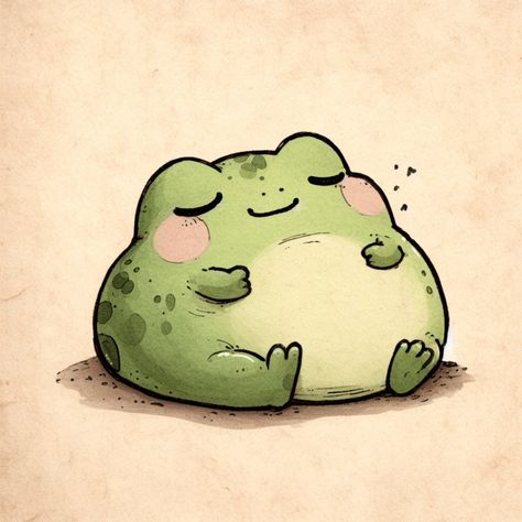 Frog, cute frog, Chubby frog, hand-drawn, Doodle Art, Design, Print on demand, charming, relaxing frog, adorable Frog Art Illustration, Goofy Frog Drawing, Tiny Frog Drawing, Fat Frog Drawing, Frog Cute Drawing, Cute Frogs Art, Frogs Doodle, Frog Art Cute, Cute Kawaii Pfp