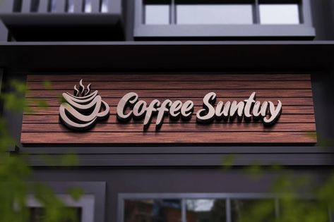 Coffee Shop Signage, Shop Board Design, Name Board Design, Coffee Shop Signs, Name Board, Signage Board, Metal Signage, Company Signage, Signage Signs