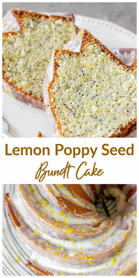 Lemon Poppy Seed Bundt Cake, Snickers Torte, Poppy Seed Bundt Cake, Cake Bundt, Syrup Cake, Lemon Cakes, Lemon Poppyseed Cake, Poppy Seed Cake, Lemon Bundt Cake