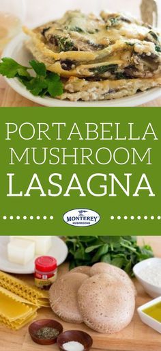 Portabella Mushroom Pasta, Mushroom Lasagna Recipe, Vegetarian Mushroom Recipes, Andy Cooks, Portabella Mushrooms Recipes, Wild Mushroom Recipes, Vegetarian Lasagna Recipe, Portabella Mushroom, Italian Lasagna