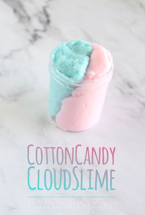 Cotton Candy Crafts, Slime Swirl, Candy Slime, Cotton Candy Slime, Cool Slime Recipes, Cotton Candy Party, Clear Glue Slime, Pretty Slime, Slime No Glue