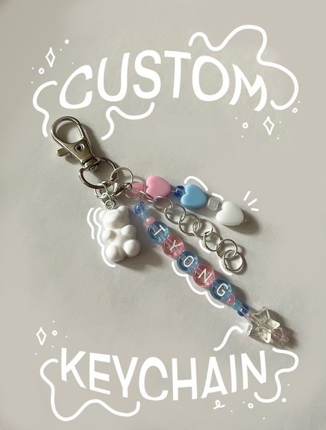 . #kpop #kpopfans #kpopmerchandise . #Fimo #How_To_Make_Kpop_Keychains #Beads_Keychain_Design #Kpop_Keychain_Diy Handmade Chain Bracelets, Keychain For Bags, How To Make Kpop Keychains, Beads Keychain Design, Key Chain Beads, Keychain Beads Aesthetic, Cute Beaded Keychains, How To Make Keychains With Beads, How To Order