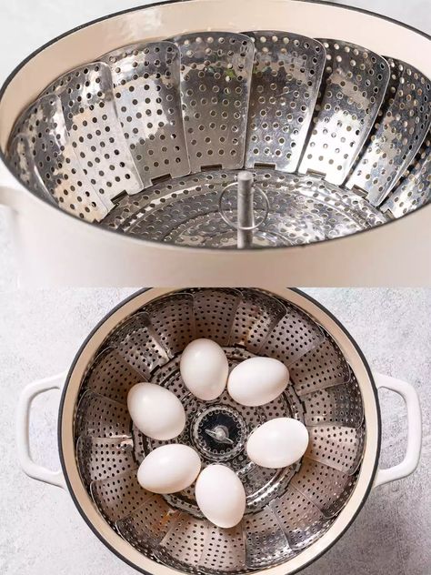 Perfect Steamed Boiled Eggs Recipe Best Boiled Eggs, Steamed Hard Boiled Eggs, Steam Egg Recipe, Boiled Eggs Recipe, Boiled Egg Recipes, Hard Boiled Egg Recipes, Deviled Eggs Recipe Classic, Steamed Eggs, Hard Cooked Eggs