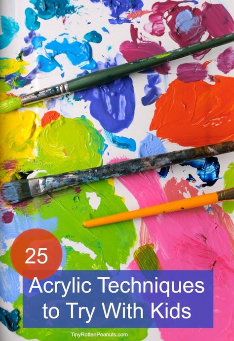 Acrylic Painting Techniques Acrylic Painting For Kids, Art Methods, Acrylic Techniques, Start Painting, Painting Activities, Art Curriculum, Acrylic Painting For Beginners, Homeschool Art, Acrylic Painting Techniques