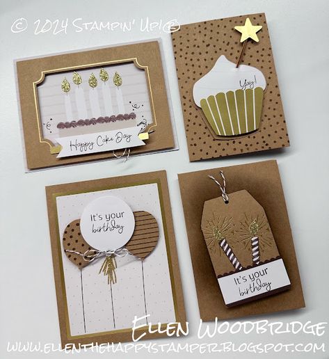 Ellen Woodbridge Independent Stampin' Up!® Demonstrator - Central Coast NSW Australia: Stampin’ Up! Birthday Sparkle Kit Unboxing & First Play Stampin Up Kits, Stampin Up Birthday, Candle Tags, Balloon Cards, Polka Dot Balloons, New Birthday, Creation Crafts, Nsw Australia, Cards Birthday