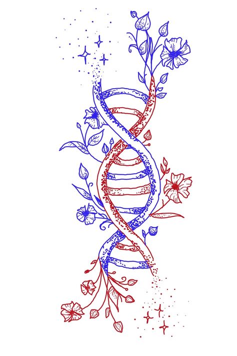 Dna Drawing, Ideas Maquillaje, Basic Tattoos, Classy Tattoos, Creative Illustration, Things To Draw, Art Tattoos, Tattoo Drawings, Body Art Tattoos