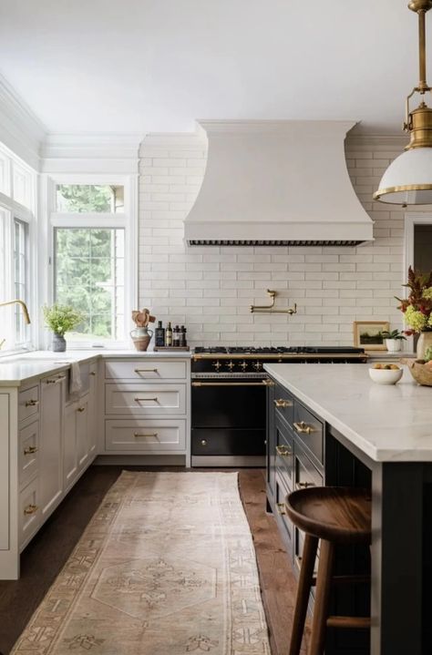 Two Toned Kitchen Cabinets - A Design Trend Here to Stay! - Cream Colored Kitchens, Studio Dearborn, Cream Colored Kitchen Cabinets, Cream Colored Cabinets, Two Toned Kitchen Cabinets, Cream Kitchen Cabinets, Cream Cabinets, Rustic Wood Floors, Kitchen Layouts