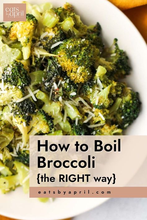 Knowing how to boil broccoli the right way is so important to cooking this nutritious veg to keep it, well - nutritious! I'll show you how to boil broccoli so that you KEEP the most possible nutrition plus show you a few other ways to cook broccoli like steaming, roasting, stir-frying, and even cooking it in the microwave from frozen! #foodlovers #food #foodrecipes Ways To Cook Broccoli, Boiling Broccoli, Boiled Broccoli, Healthy Fall Salads, Roast Frozen Broccoli, Cook Broccoli, Fall Salads, Broccoli And Potatoes, How To Cook Broccoli