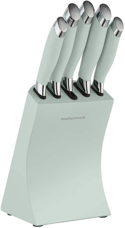 Sage Green Amazon, Stainless Steel Knife Set, Morphy Richards, Knife Block Set, Future Apartment, Knife Set Kitchen, Green Brands, Carving Knife, Paring Knife