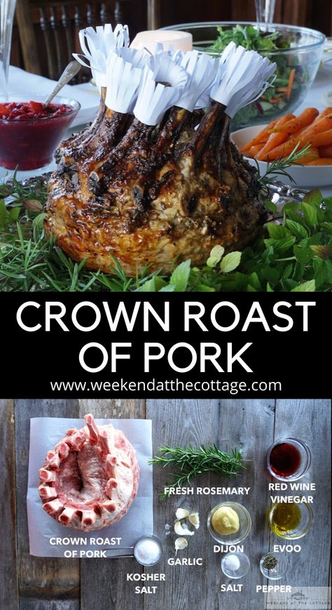 Crown Pork Roast Recipes, Crown Roast Recipe, Crown Roast Of Pork, Pork Rib Roast, Crown Roast, Roasted Pork Tenderloins, Pork Roast Recipes, Pork Loin Recipes, Easter Dinner