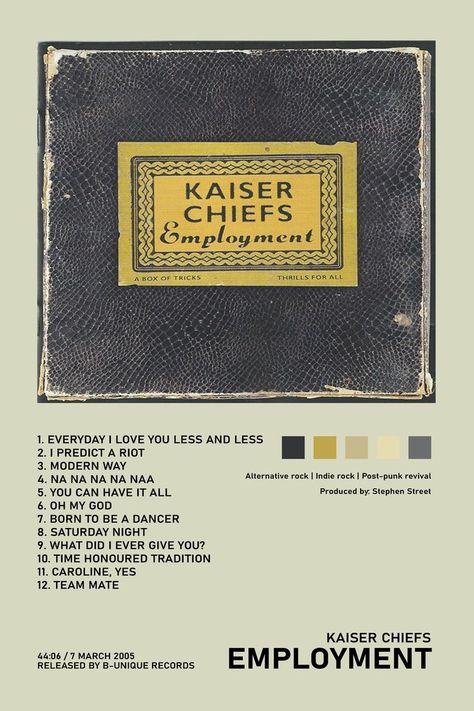 Post Punk Revival, Kaiser Chiefs, God 7, Album Cover Poster, Music Album Covers, Alternative Rock, Post Punk, Music Album, Indie Rock