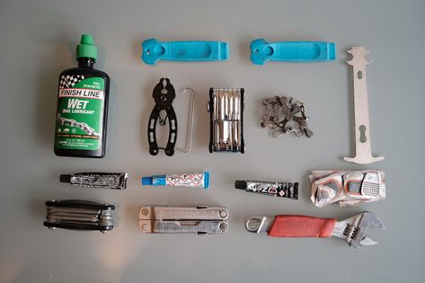 Bike Tool Kit, Bike Trip, Bicycle Repair, Best Bike, Bike Tools, Bike Trips, Lubricant, Cool Bikes, Tool Kit