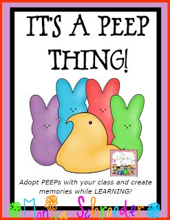 Operation Peeps!  Friends~It is Operation Peep Time!  Every spring just before Spring Break my kiddos adopt Marshmallow Peeps.  We create Peep houses, weigh, measure, read to, play tic tac peep, and so much more.  It is a fun filled day of learning that my 2nd graders NEVER forget. Buddy Reading, Adoption Form, Marshmallow Peeps, Kindergarten Rocks, Spring Classroom, Spring School, Making Words, Center Activities, Easter Peeps