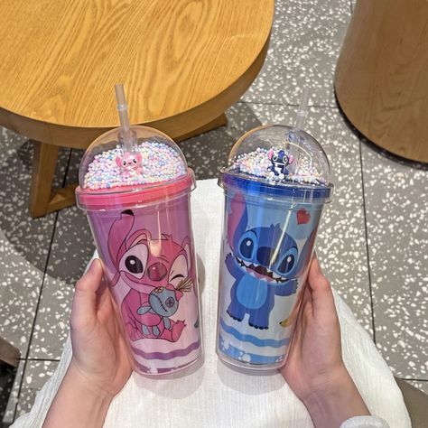 Smarter Shopping, Better Living!  Aliexpress.com Disney Water Bottle, Lilo And Stitch Movie, Doll Backpack, Kawaii Disney, Portable Water Bottle, Straw Cup, Bottle Jewelry, Stitch Cartoon, Kids Water