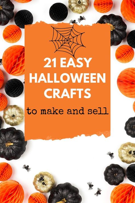 Halloween Crafts To Make, Homemade Halloween Crafts, Halloween Ornaments Diy, Quick Halloween Crafts, Holiday Crafts Halloween, Halloween Felt Crafts, Fall Craft Fairs, Halloween Crafts To Sell, Halloween Craft Projects