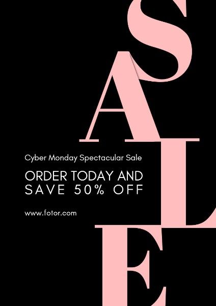 Customizable Black Cyber Monday Flyer Templates | Fotor Graphic Designer Neon Poster, Black Friday Design, Fashion Poster Design, Jazz Poster, Email Design Inspiration, Email Marketing Design, Thanksgiving Design, Design Maker, Pink Sale