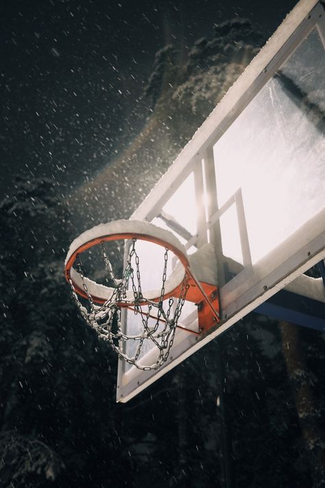 #basketball #snow #street #winter #photography #photography Winter Sports Aesthetic, Street Basketball Photography, Snow Street, 5k Wallpaper, Snow Style, Basketball Background, Snow Night, Street Basketball, Game Wallpaper