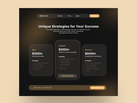 Price Packaging Web Page by PetersTouch Creative Pricing Web Design, Financial Website, Price Page, Dark Theme, Web Ui Design, Website Designs, Couples Goals, Web Page, Cute Couples Goals