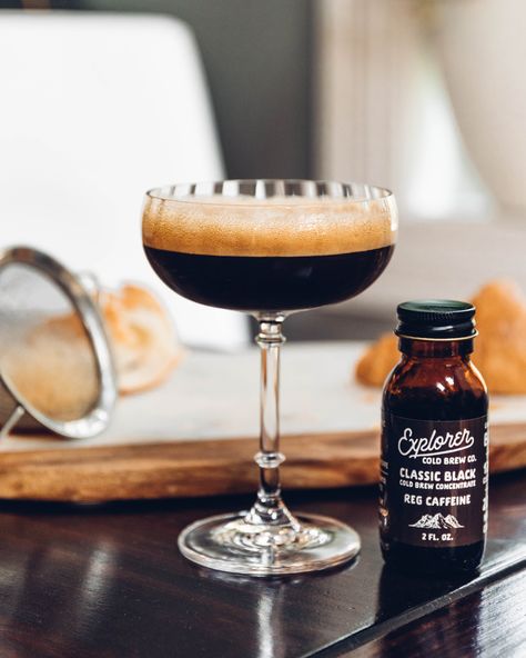 Classic Cold Brew Martini Recipe – Explorer Cold Brew Espresso Martini Cold Brew, Cold Brew Espresso Martini, Cold Brew Martini Recipe, Espresso Martini With Cold Brew, Cold Brew Cocktail, Cold Brew Martini, Cold Brew Concentrate, Espresso Martini Recipe, Salted Carmel