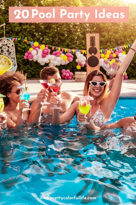 Pool Party Style, Retro Pool Parties, 27 Birthday, Pool Party Fashion, Pool Party Adults, Pool Party Ideas, Pool Party Food, Pool Party Themes, Pool Party Favors