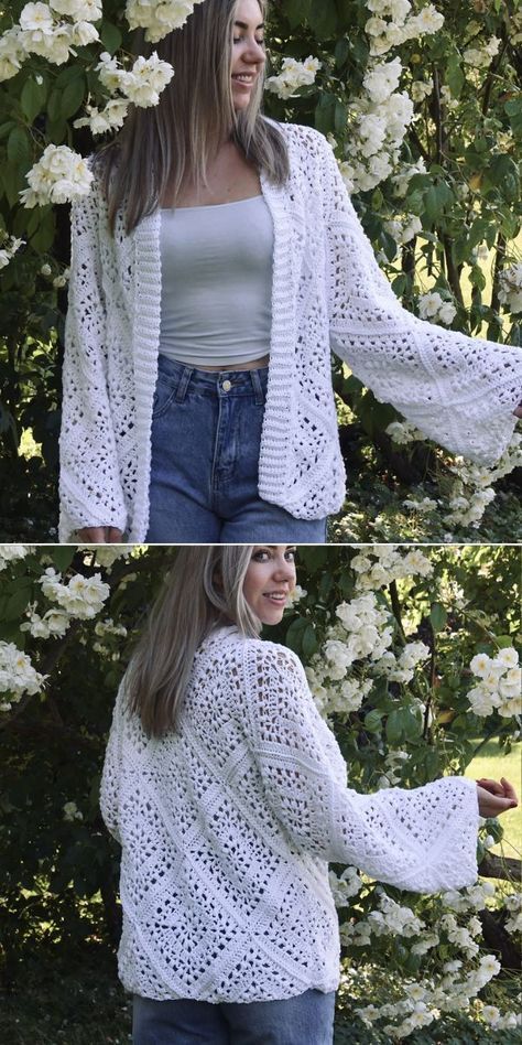 Crochet Lacy Cardigan Pattern Free, Worsted Weight Crochet Cardigan Free Pattern, Light Crochet Cardigan, Crochet Lace Cardigan Pattern Free, Crochet Summer Cardigan Pattern Free, Crochet Cotton Cardigan, Crochet Cardigan Pattern Free Women, Free Crochet Jacket Patterns, Crochet Lace Cardigan